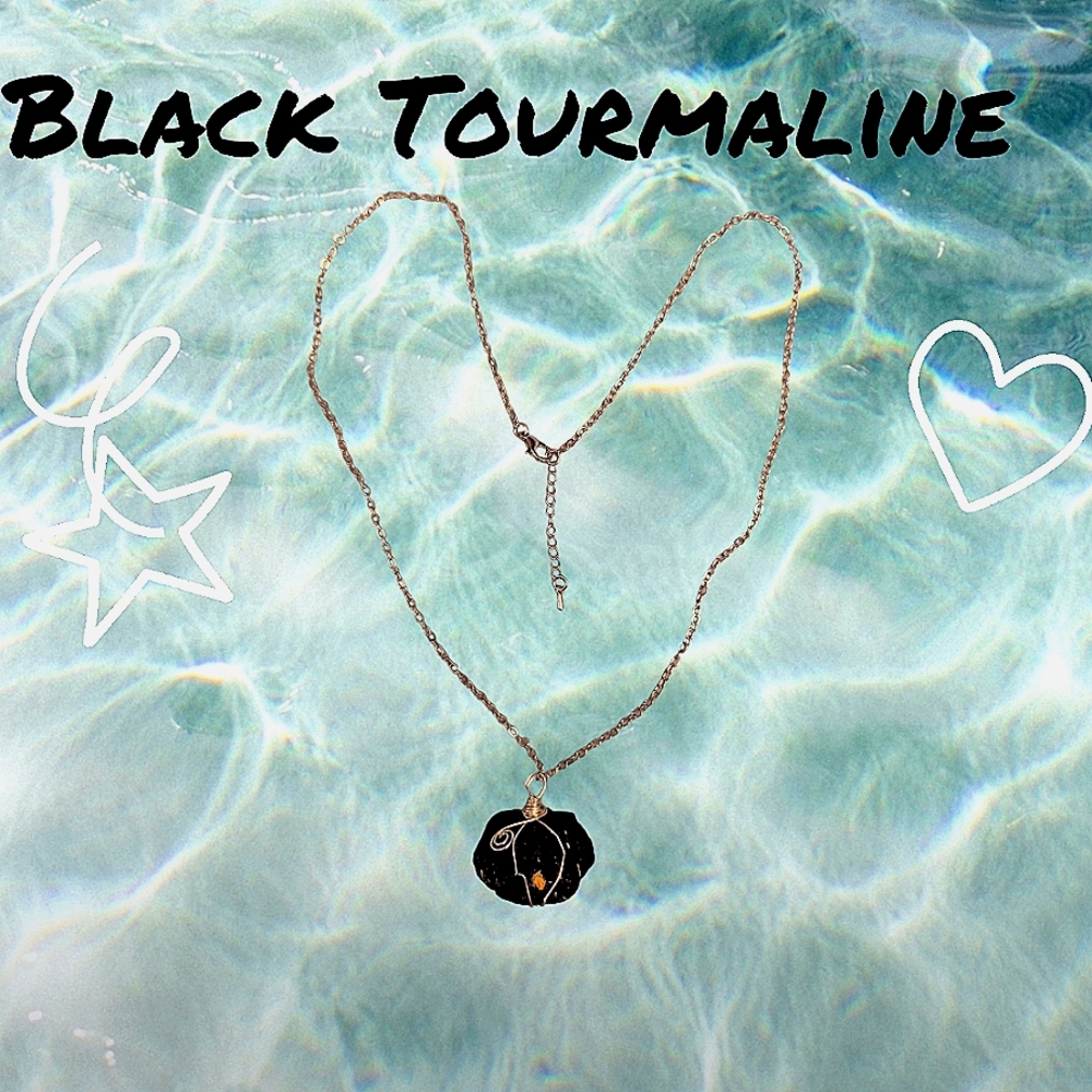 ❤️ Black Tourmaline Necklace NEW